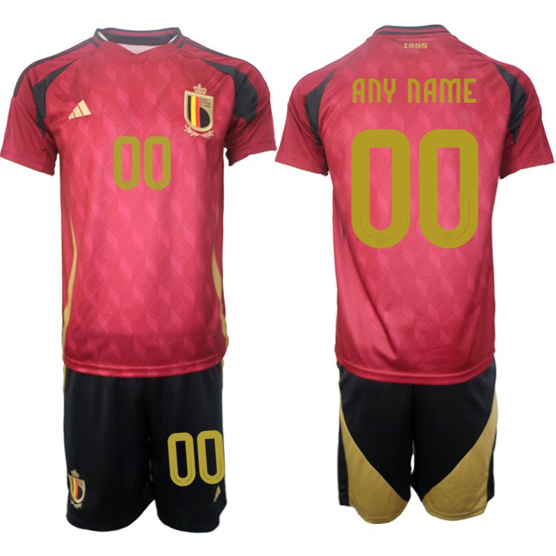 Men 2024-2025 Season Belgium home red customized Soccer Jersey